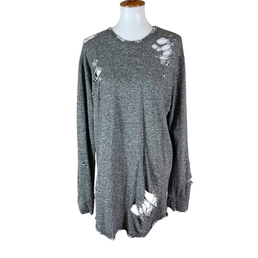 Distressed Gray Sweater